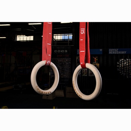 Купить Кольца гимнастические 32 мм красные стропы в Ставрополе 